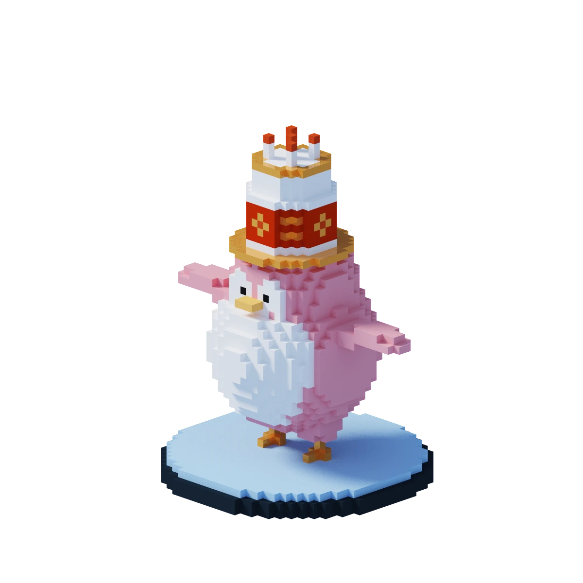 ケーキハット・ピンク 側面